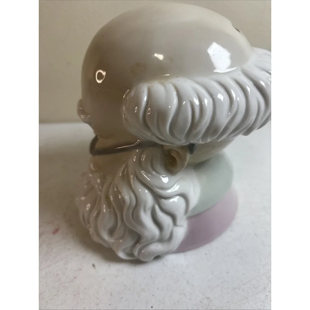 Studio 5 Vtg CERAMIC LARGE SANTA CLAUS HEAD FACE CHRISTMAS BANK 1977 Orig‎ Box